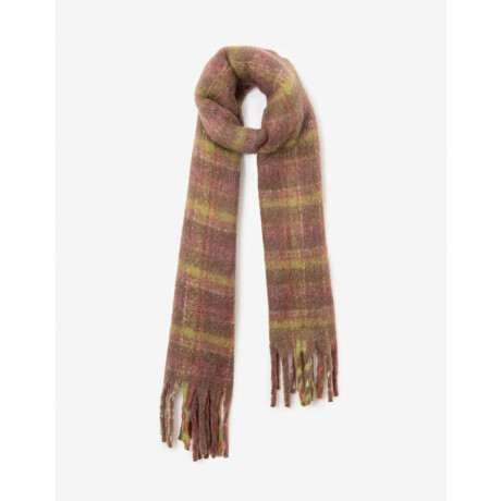 Bufanda Tejida Tartan Combinacion Multicolor