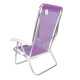 Silla Reclinable 8 Pos. Alum. Sannet VIOLETA