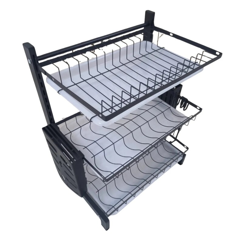 Escurridor De Platos De 3 Niveles Con Bandejas De Extraíbles Escurridor De Platos De 3 Niveles Con Bandejas De Extraíbles