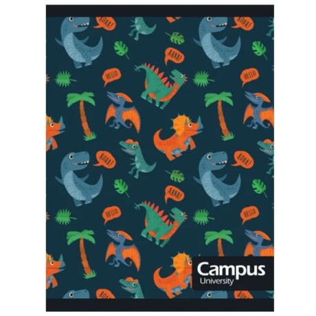 Cuaderno Campus 48 Hojas Cuadriculado Dinos