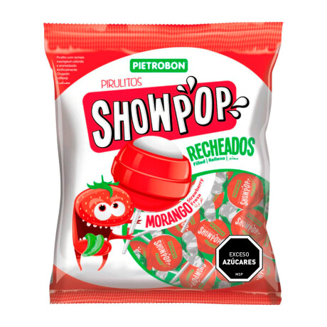 Chupetin relleno Showpop 480g/24 unidades Fresa Chupetin relleno Showpop 480g/24 unidades Fresa