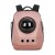 Mochila Transportadora Rigida Bolso Mascota Space Gato Perro Color Variante Rosa Metalico