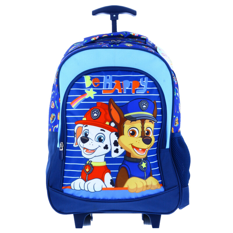 Mochila Disney Carro Paw Patrol Be Happy Azul - Celeste