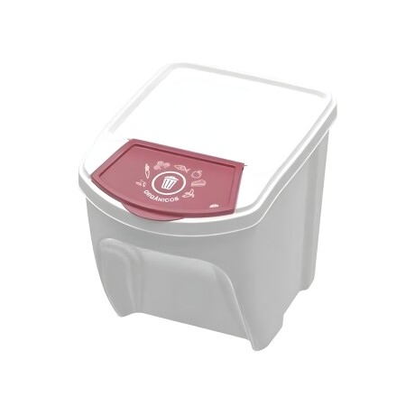 Basurero apilable Plasutil Eco 20L para desechos orgánicos Orgánico Color Blanco