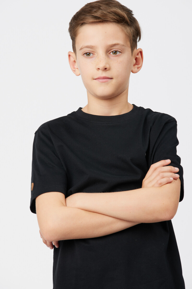 REMERA BÁSICA DE ALGODÓN - Negro 