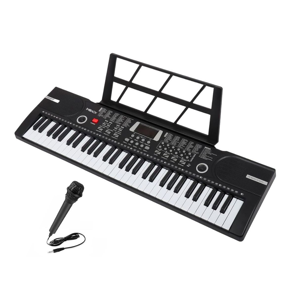 Organo musical Teclado Piano con 61 Teclas 100 Ritmos 100 Tonos y Micrófono Imback 