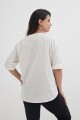Camisa mangas 3/4 escote en V BLANCO
