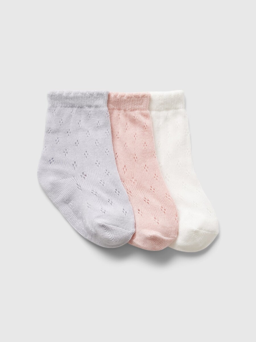 Medias Pack X3 Bebé - Barely Pink 