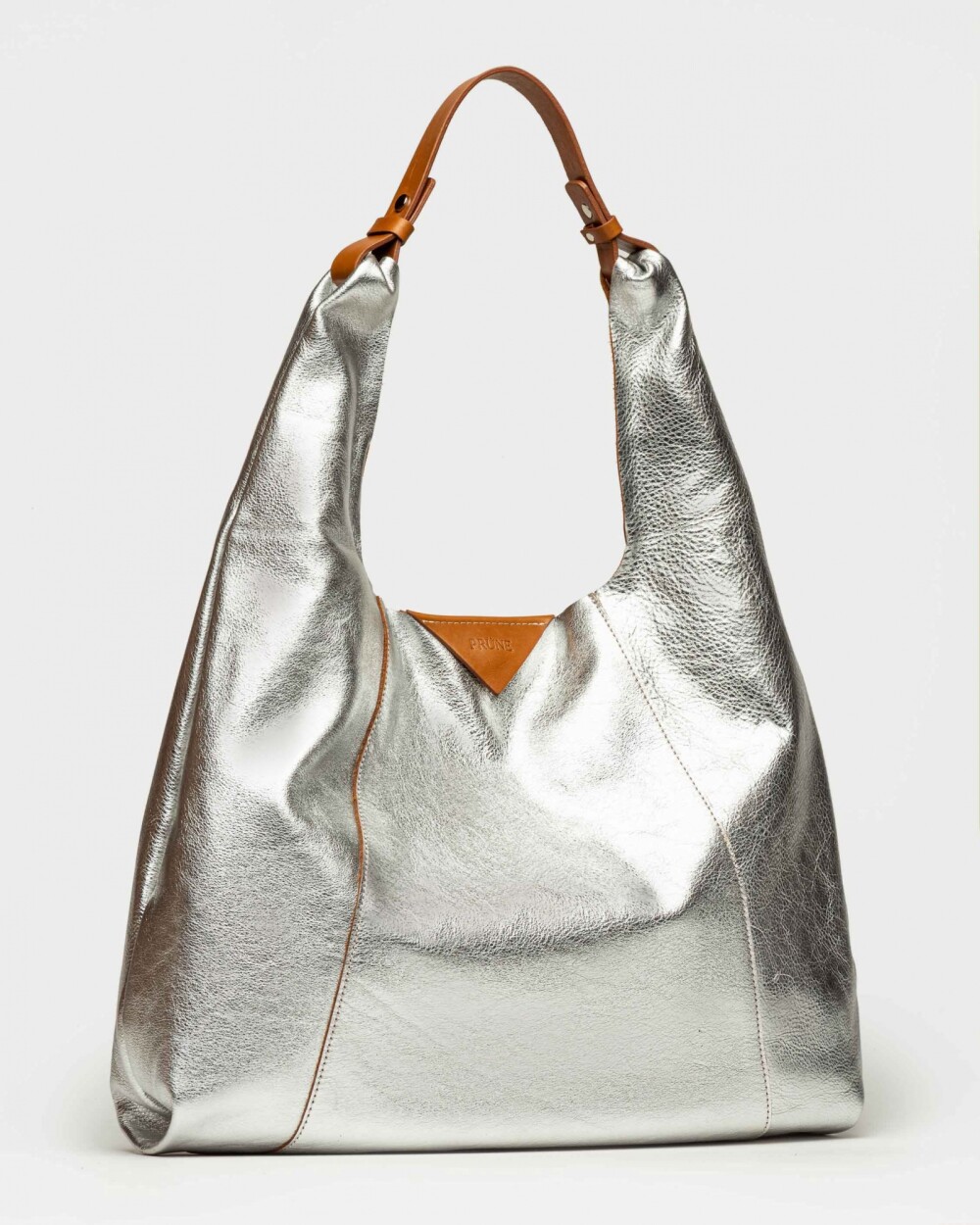 Bolso The Shopping en cuero graneado metalizado Metalizado