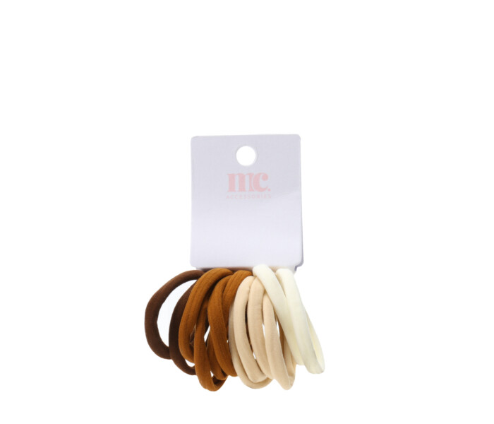 Gomita de pelo pack multicolor Miss Carol Marrón - Beige