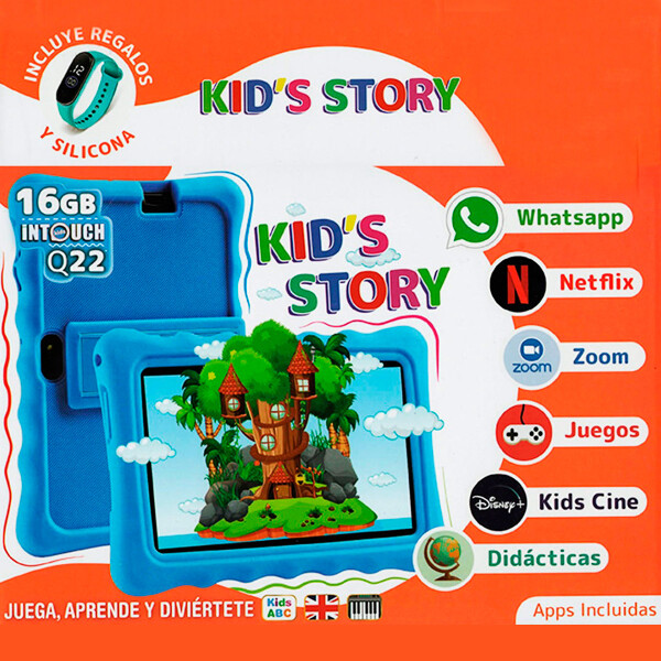 Tablet Intouch 7'' Kid's Story Q22 AZUL