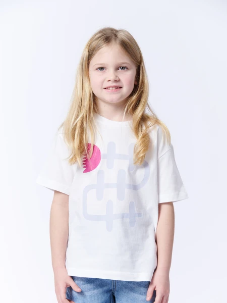 Remera manga corta estampa Flor Blanca