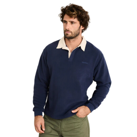 Buzo Rhythm Chasm Polo Fleece - Azul Buzo Rhythm Chasm Polo Fleece - Azul