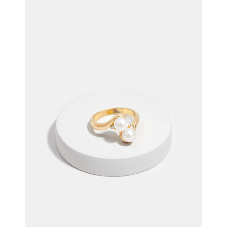 Anillo Perlas Dorado