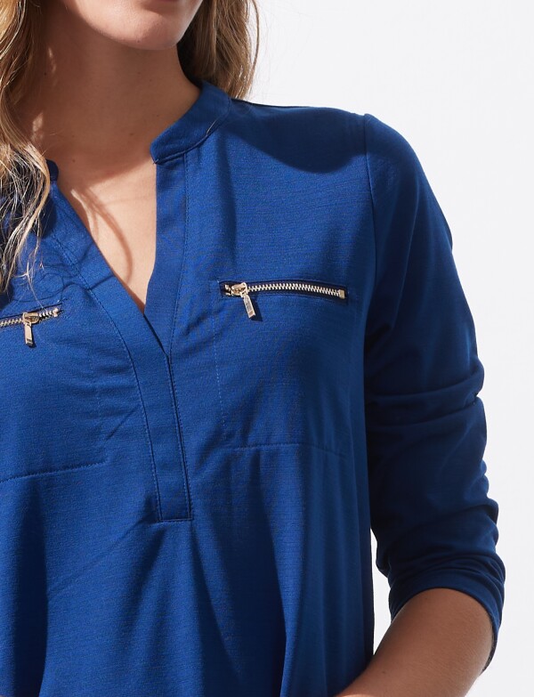 Blusa Zips AZUL