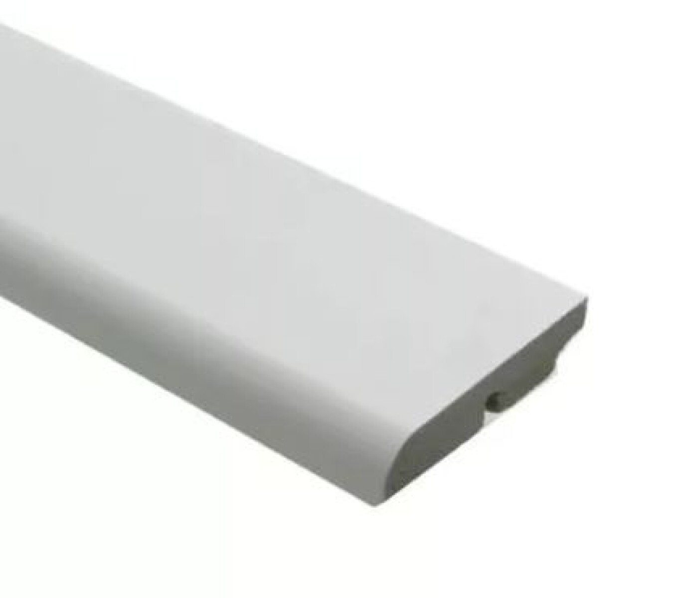 Zocalo De Eps Color Blanco Boleado 75mm X 2,4 Mts. 