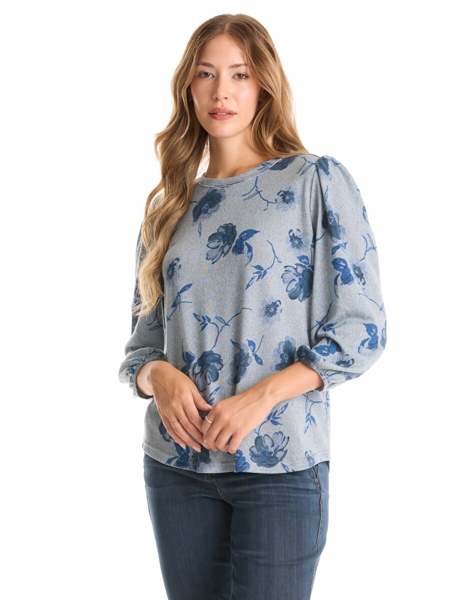 Buzo Soft Print - Azul/multi 