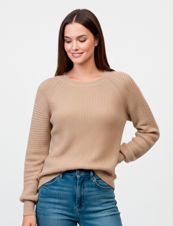 Buzo Manga Calada TOSTADO