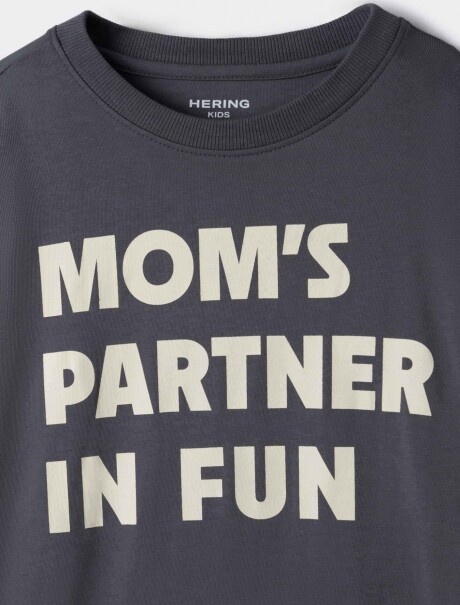 BUZO INFANTIL CON ESTAMPA - GRIS GRIS