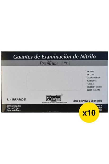 Guantes de nitrilo Modern caja x 100 unidades OFERTA CAJA X 10 Negro