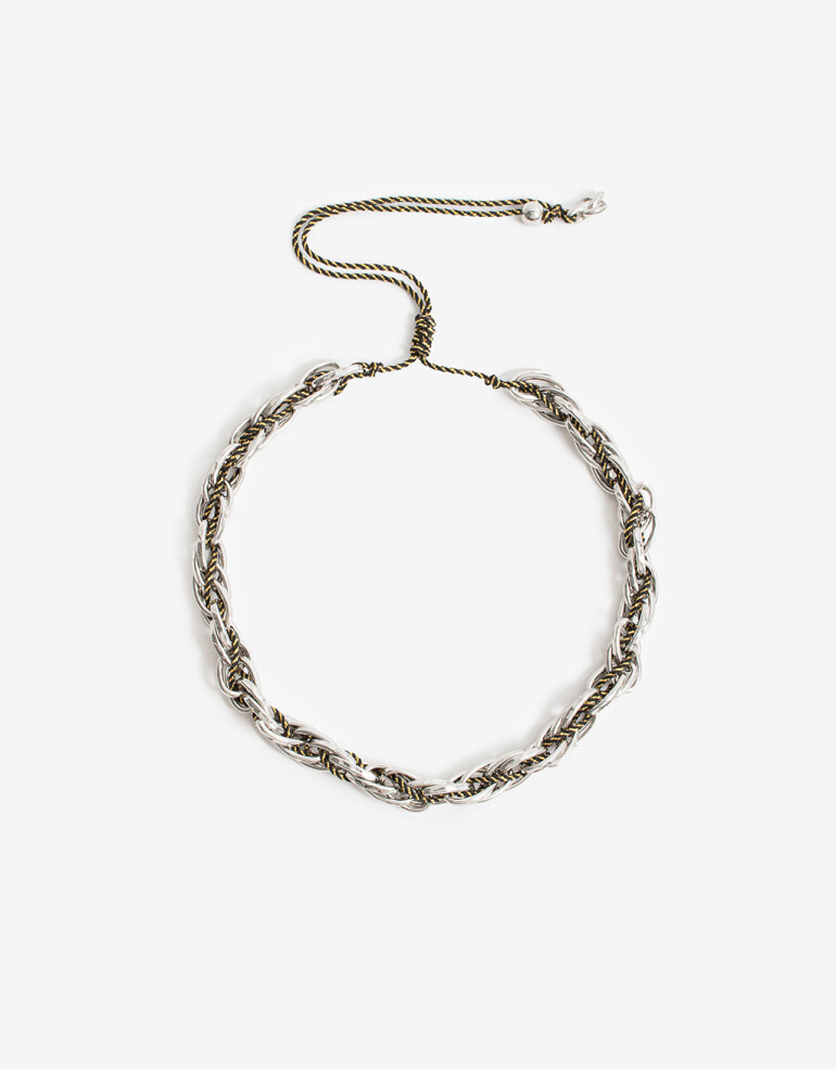 Collares Cortos Cordón Collares Cortos Cordon - Plateado Rodio