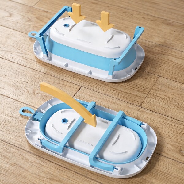 Bañito Plegable Cambiador Baño Con Sensor Temperatura Bañera Bebes Ducha Banito Imback Color Azul Bañito Plegable Cambiador Baño Con Sensor Temperatura Bañera Bebes Ducha Banito Imback Color Azul