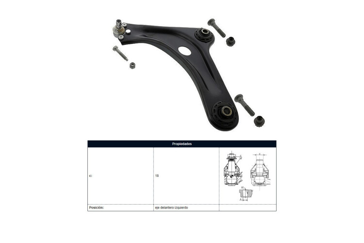 Parilla De Susp Del Citroen C3 Aircross/C3/C3 Picasso 02-28 Izq Parilla De Susp Del Citroen C3 Aircross/C3/C3 Picasso 02-28 Izq