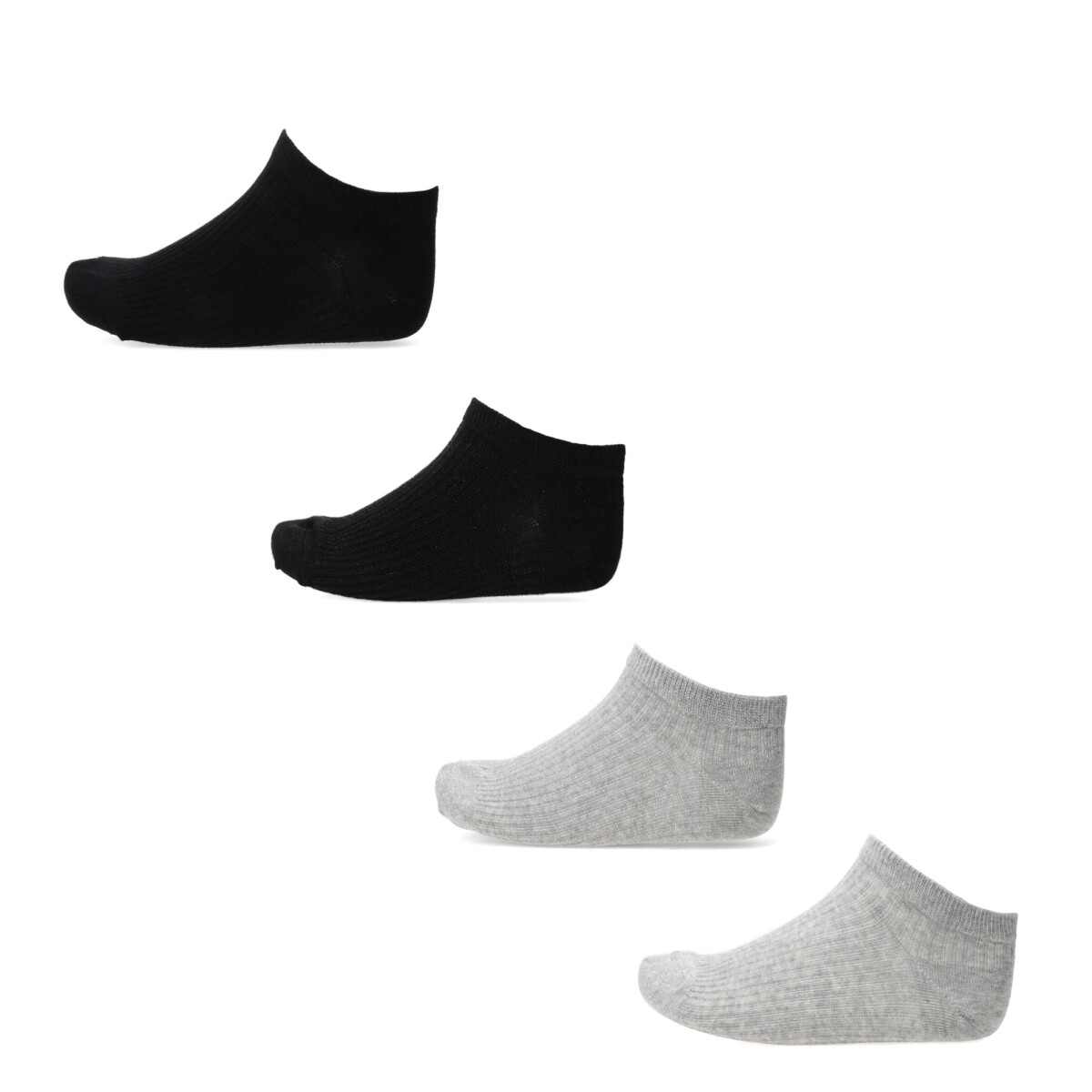 Medias de Mujer Miss Carol pack x4 - Gris - Negro 