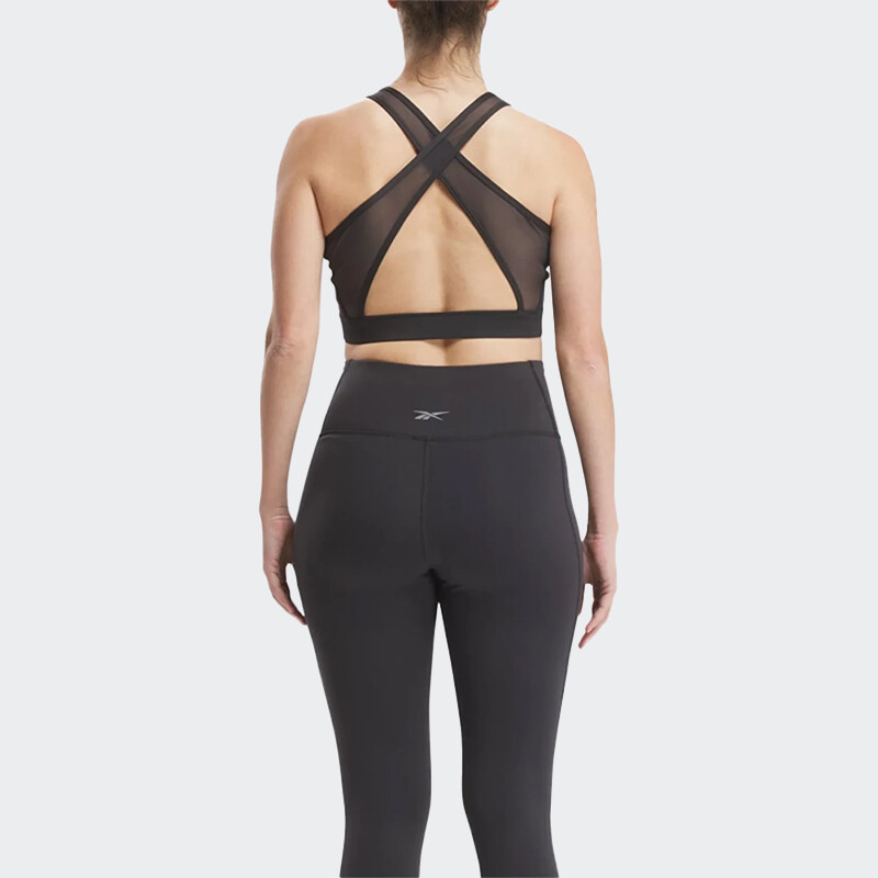 Top Reebok Vector Bralette Negro