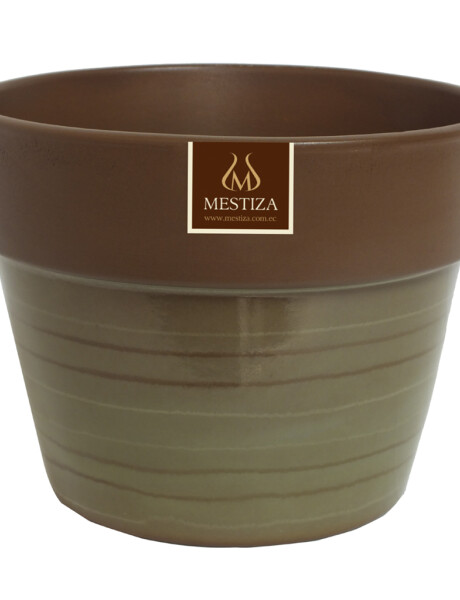 MACETA CERAM GRETA MORENA ACEITUNA MESTIZA D21/H17CM MACETA CERAM GRETA MORENA ACEITUNA MESTIZA D21/H17CM