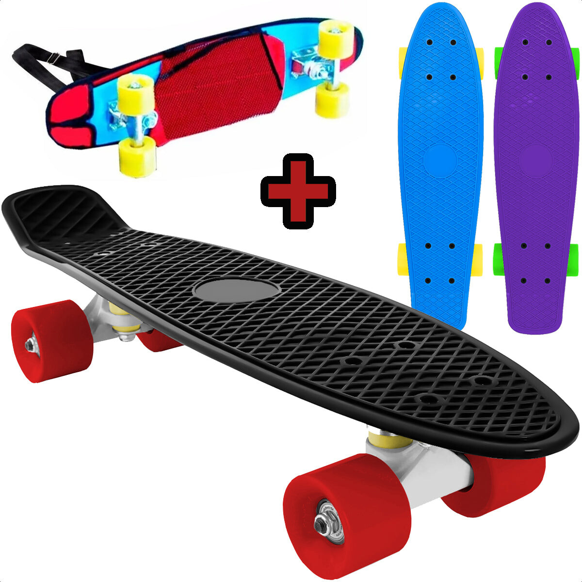 Skate Longboard Penny 57cm Patineta Aluminio + Bolso 