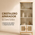 Cristalero ComboHome Rattan Estantes 2 Puertas 180cm Calidad Blanco 1