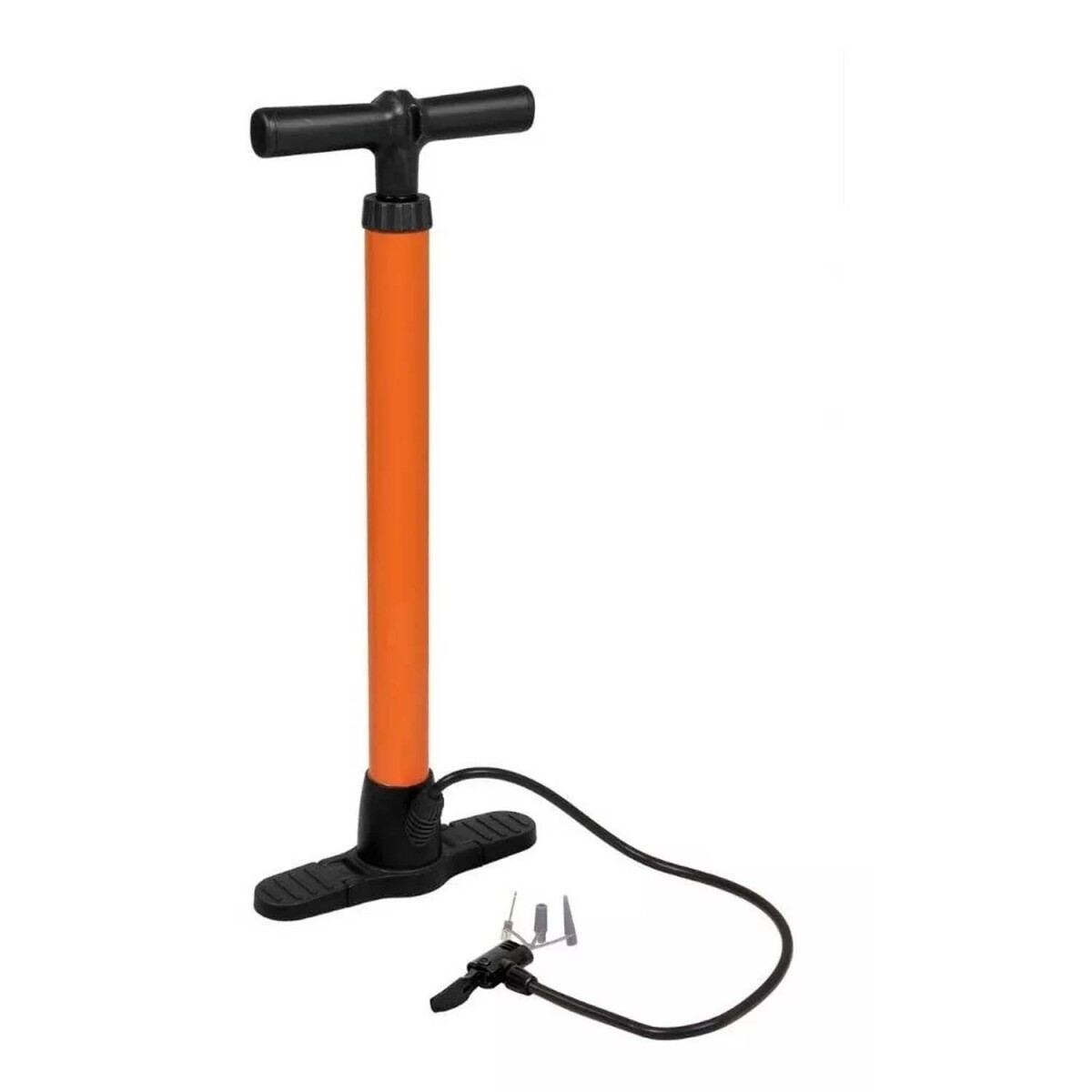 Inflador Manual Grande Bici Pelota Inflables con Picos - Naranja 