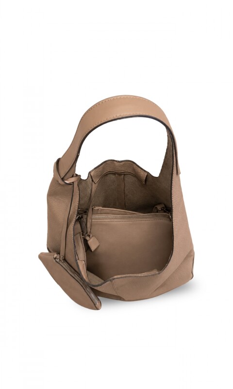CARTERA ELIZABETH CON LLAVERO DE REGALO WISHES TOPO CLARO