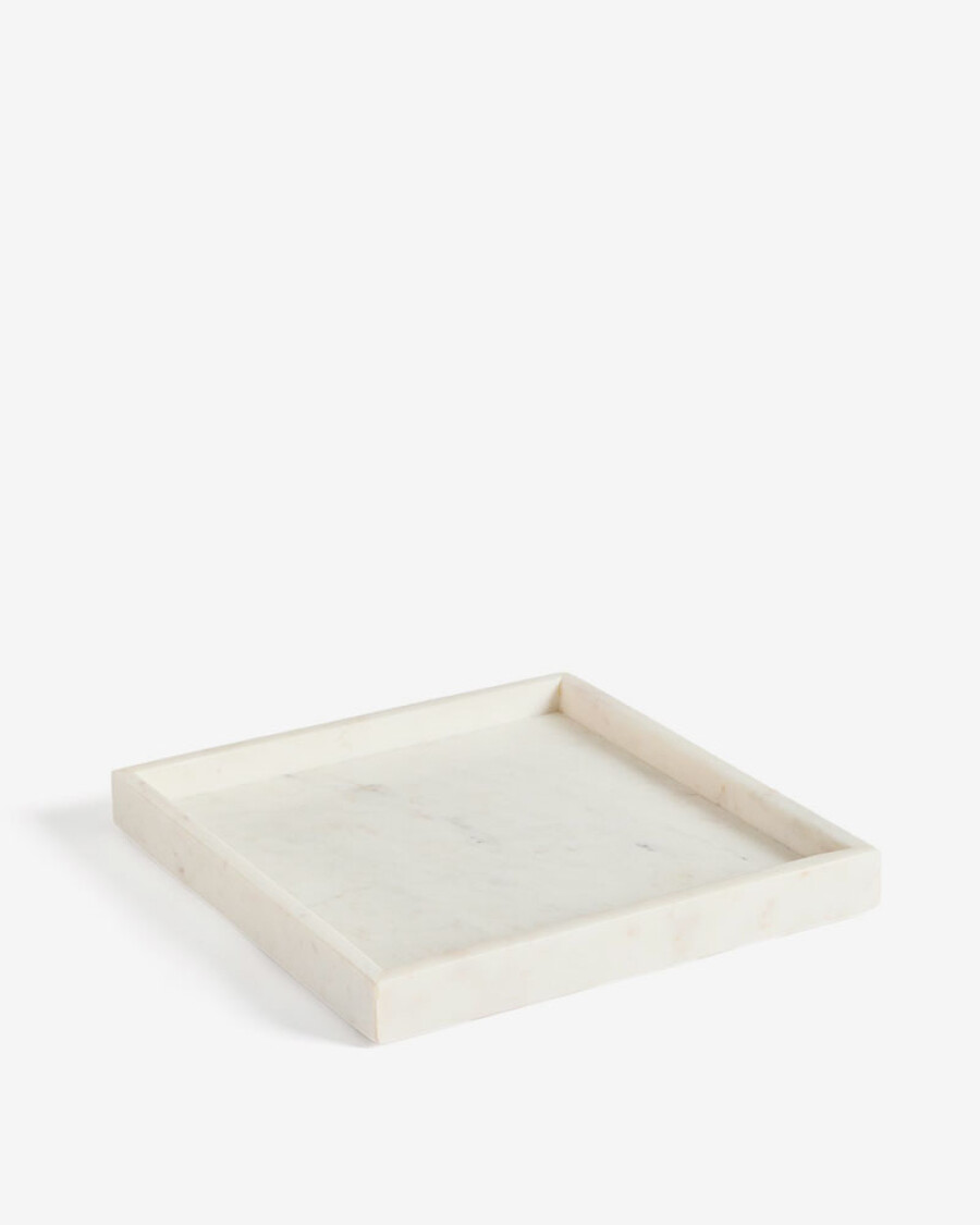 Bandeja Serela de mármol blanco 35 x 35 cm Bandeja Serela de mármol blanco 35 x 35 cm