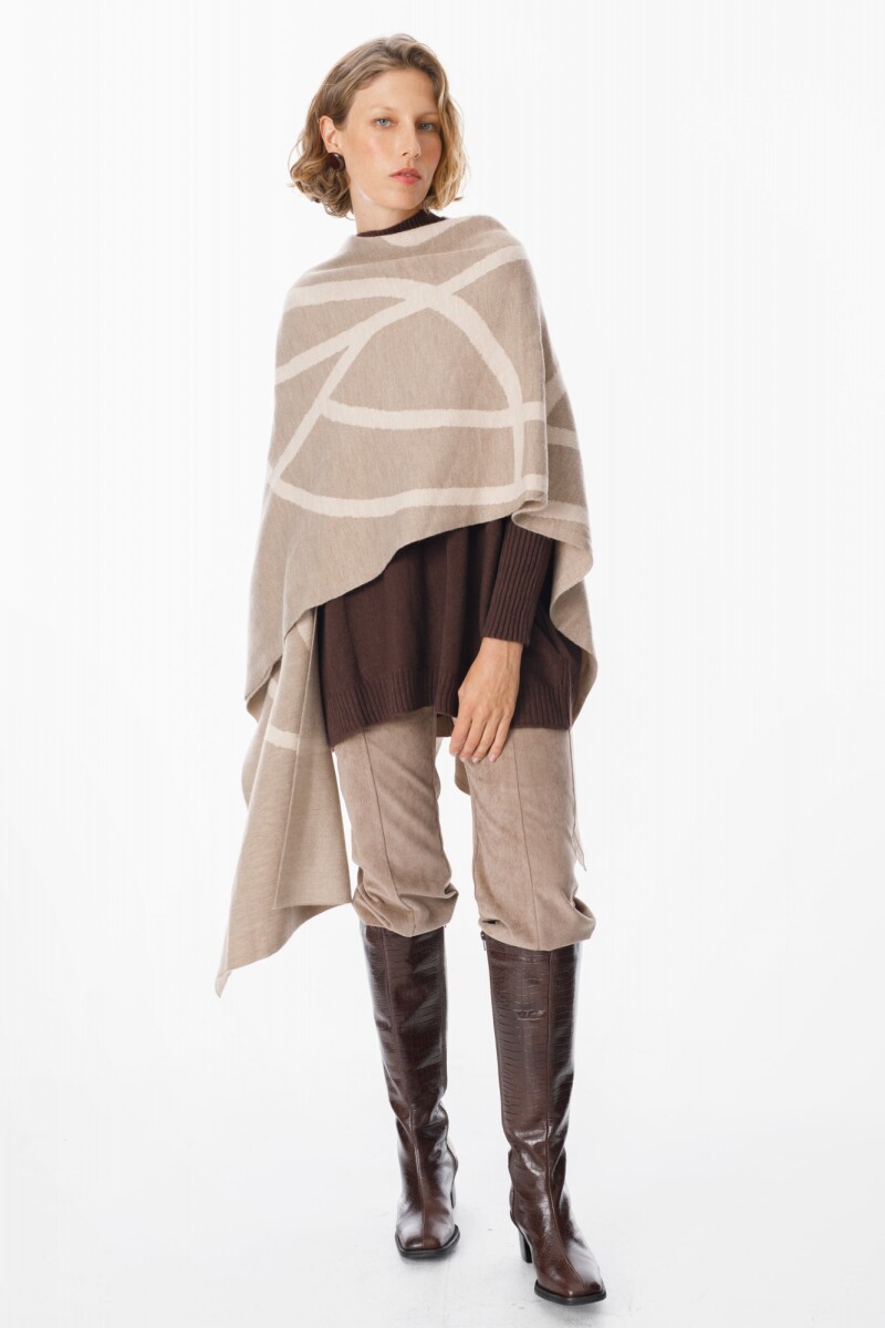 Ruana Sendero - Beige/Vison 