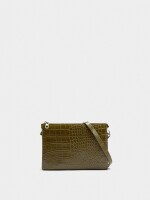 Bolso Bandolera Con Grabado Animal caqui