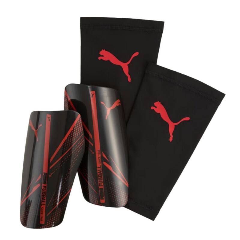 Canilleras Puma s Attacanto Negro - Anaranjado