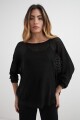 Sweater calado NEGRO