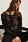 Camisa Gandha Lurex Negro