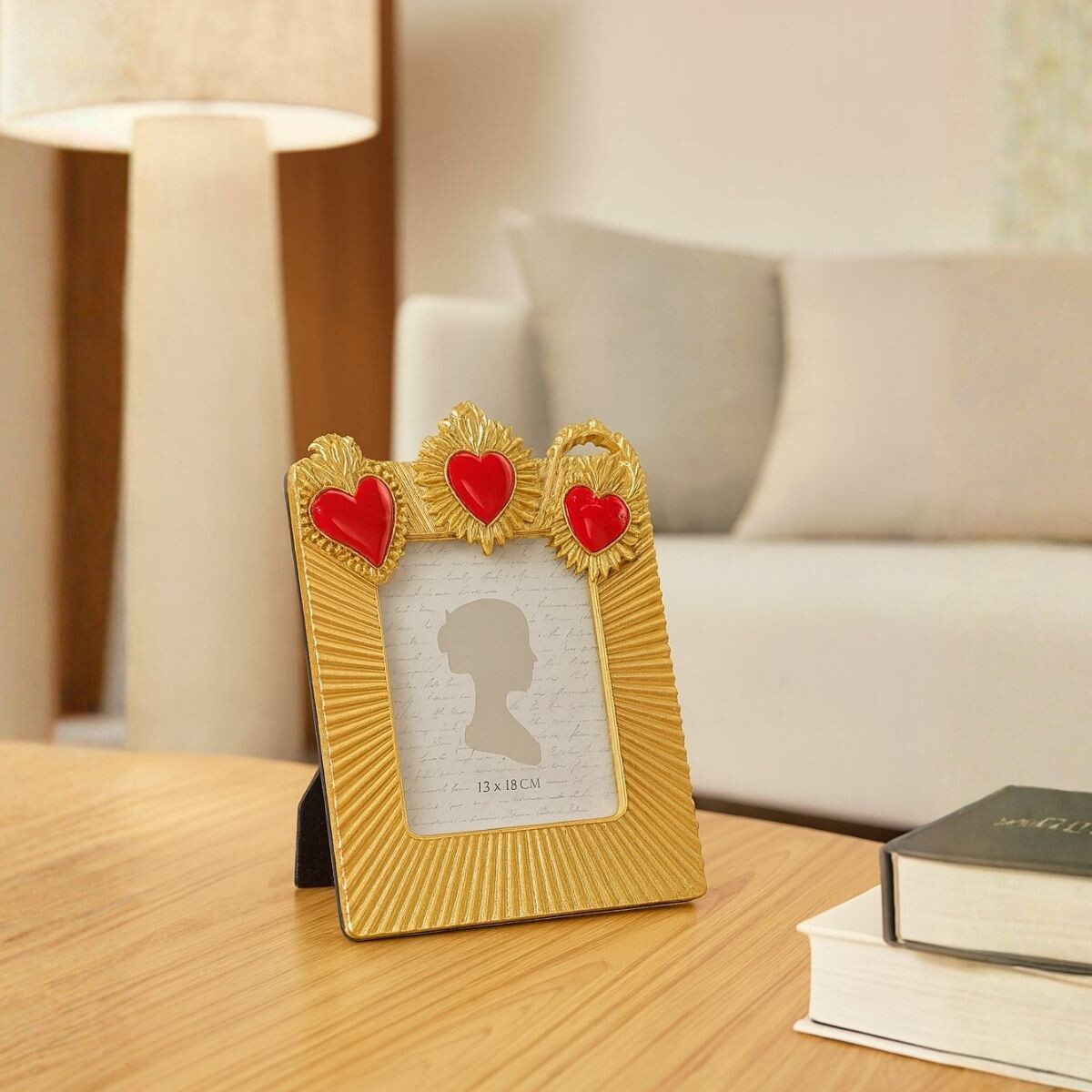 PORTA RETRATO FLAMING HEART Bronce 