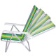 Set x2 Silla reclinable 4 posiciones aluminio VERDE