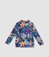 Tshirt manga larga print 2-10a Neon flowers