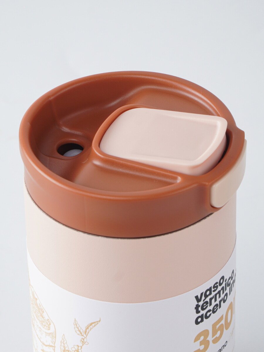 Vaso Térmico Push&Drink 350mL. - Rosado 