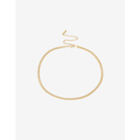 Collar Corto De Acero Dorado