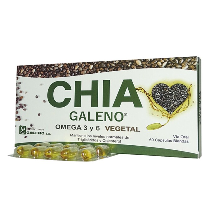 CHIA GALENO OMEGA 3 Y 6 VEGETAL CJ X 60 única