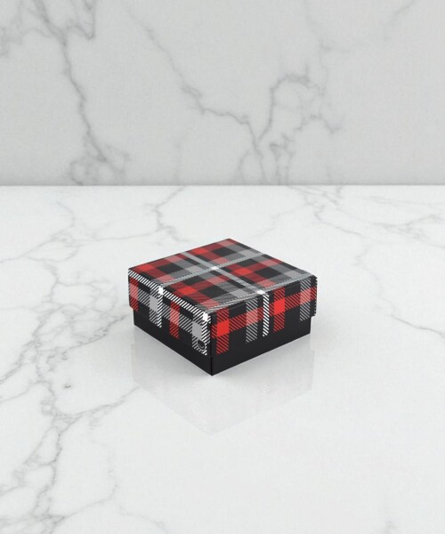 Caja laminada Caja Escocesa - 12x12x6 cm