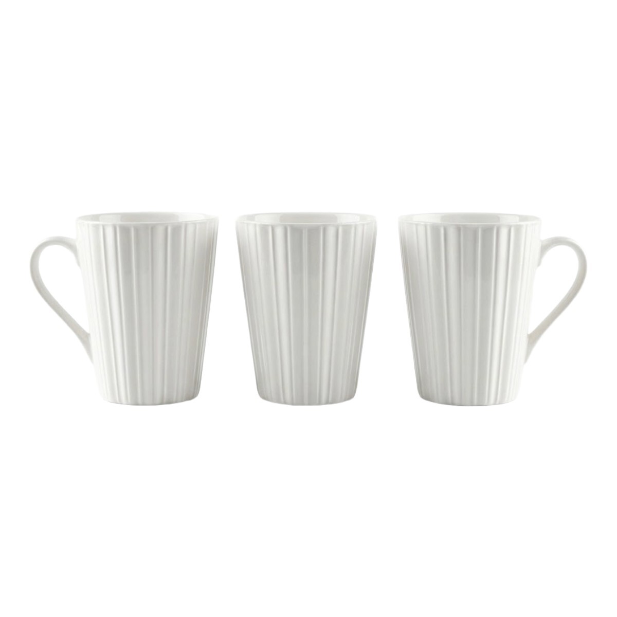 TAZA CERAMICA BLANCA 3PZAS 