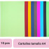 Cartulina 10 hojas tamaño A4 varios colores Cartulina 10 Hojas Tamaño A4 Varios Colores