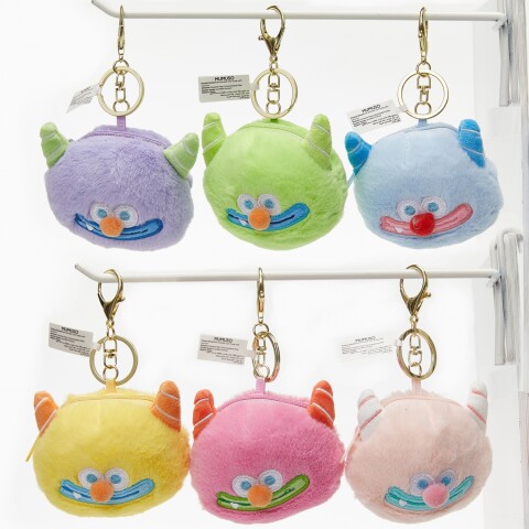 MONEDERO DE PELUCHE MONSTER CON LLAVERO MONEDERO DE PELUCHE MONSTER CON LLAVERO